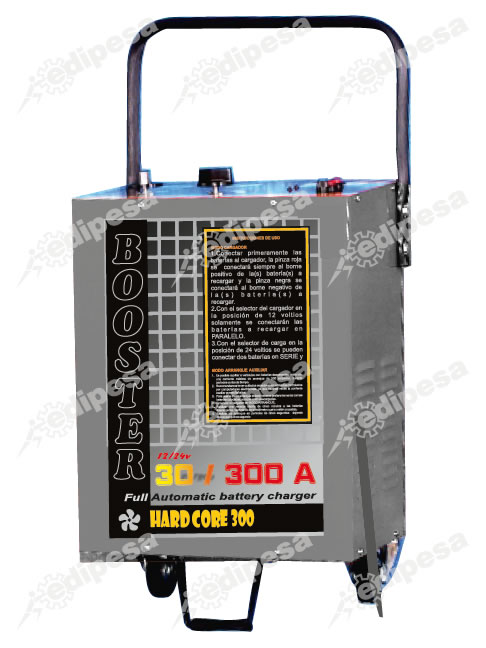 Cargador de Bateria BOOSTER Hard Core 300 Uso Pesado 12/24V 30/300AMP