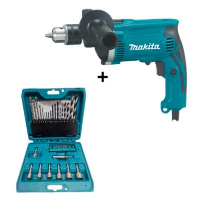 Taladro Percutor MAKITA HP1630K + Set Accesorios